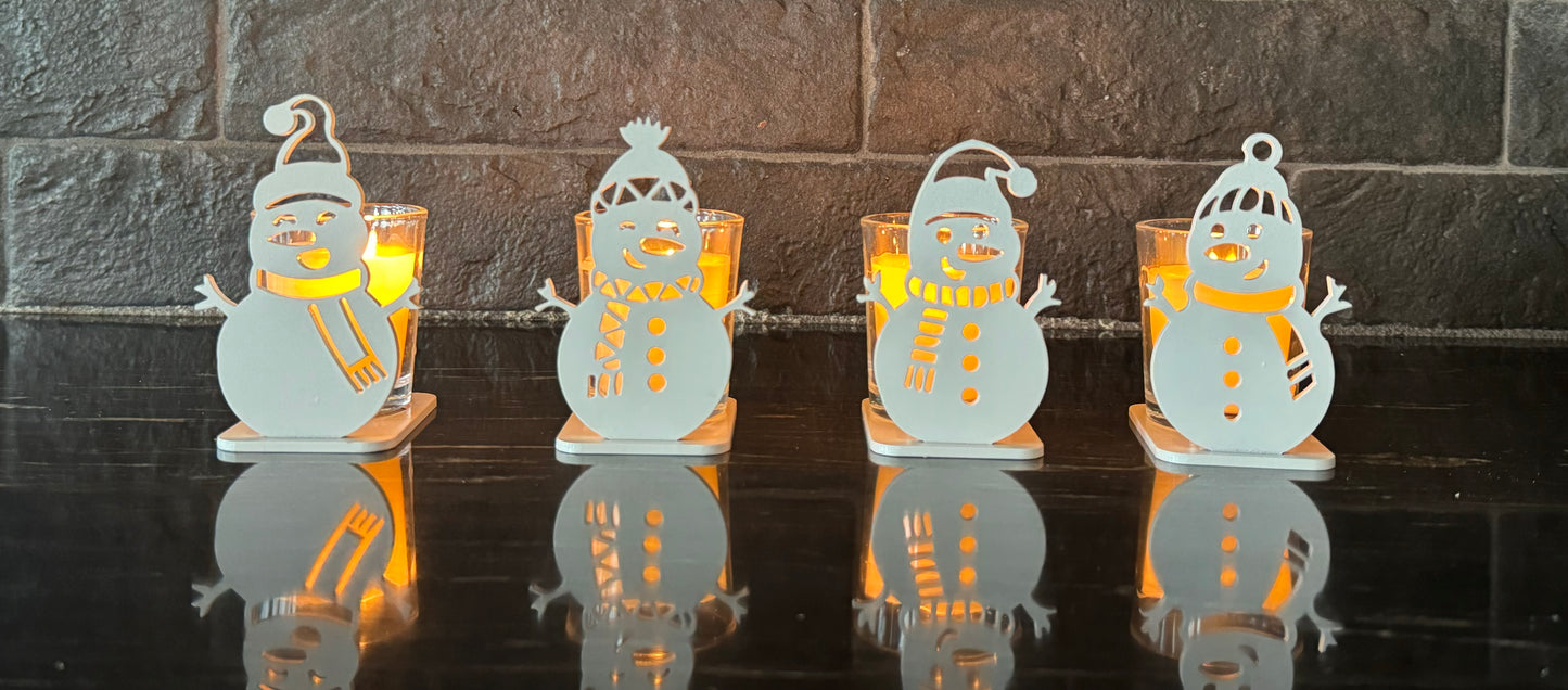 Snowmen Votive Holder