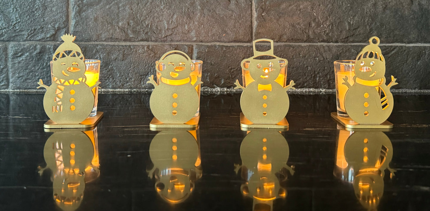 Snowmen Votive Holder