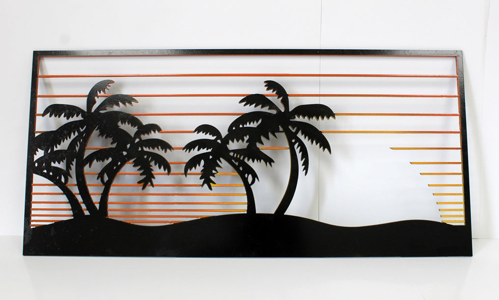 Palm Trees Sunset Wall Art